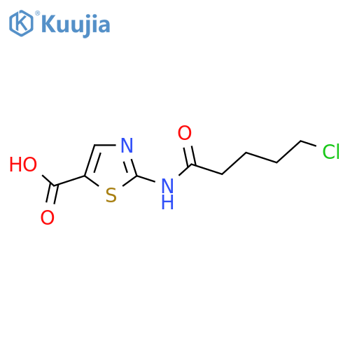 2-(5-chloropentanamido)-1,3-thiazole-5-carboxylic acid structure