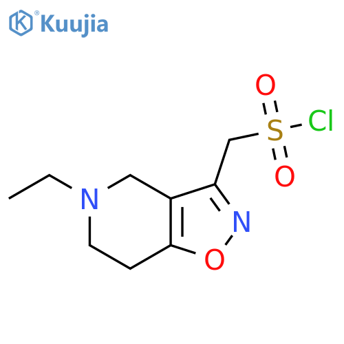 {5-ethyl-4H,5H,6H,7H-1,2oxazolo4,5-cpyridin-3-yl}methanesulfonyl chloride structure