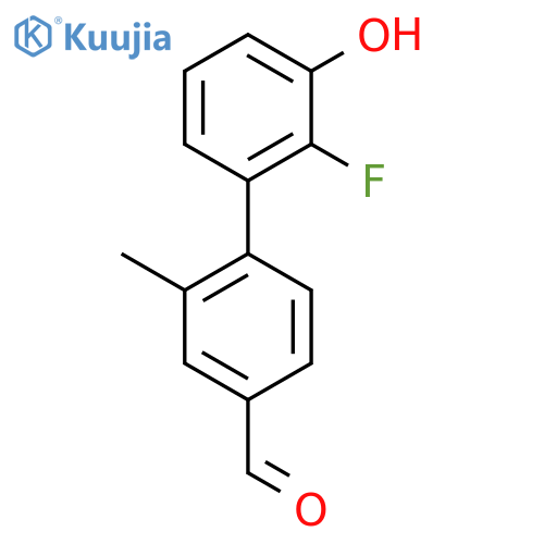 4-(2-Fluoro-3-hydroxyphenyl)-3-methylbenzaldehyde structure