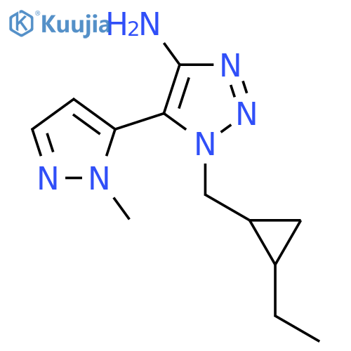 1-(2-ethylcyclopropyl)methyl-5-(1-methyl-1H-pyrazol-5-yl)-1H-1,2,3-triazol-4-amine structure
