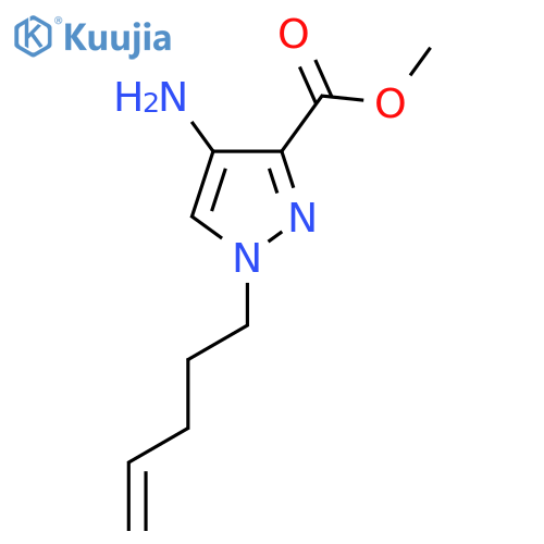 methyl 4-amino-1-(pent-4-en-1-yl)-1H-pyrazole-3-carboxylate structure