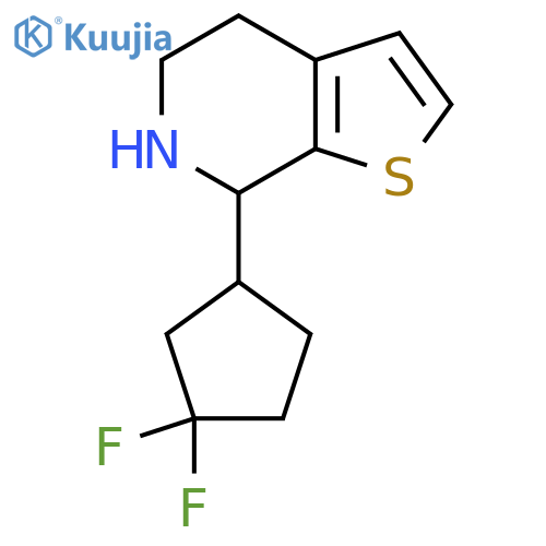 7-(3,3-difluorocyclopentyl)-4H,5H,6H,7H-thieno2,3-cpyridine structure