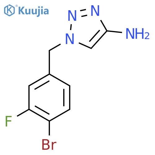 1-(4-bromo-3-fluorophenyl)methyl-1H-1,2,3-triazol-4-amine structure