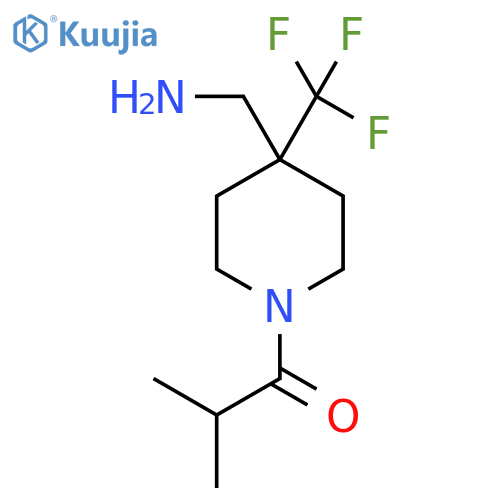 1-[4-(Aminomethyl)-4-(trifluoromethyl)piperidin-1-yl]-2-methylpropan-1-one structure