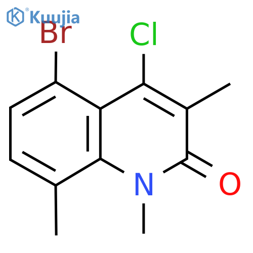 5-bromo-4-chloro-1,3,8-trimethyl-1,2-dihydroquinolin-2-one structure