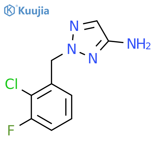 2-(2-chloro-3-fluorophenyl)methyl-2H-1,2,3-triazol-4-amine structure