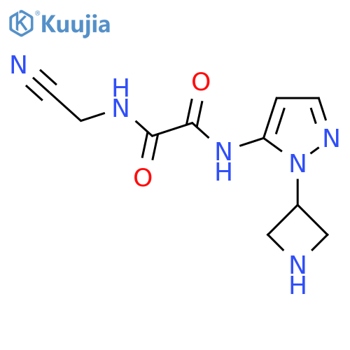 N'-1-(azetidin-3-yl)-1H-pyrazol-5-yl-N-(cyanomethyl)ethanediamide structure