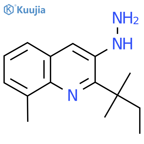 3-Hydrazinyl-8-methyl-2-(2-methylbutan-2-yl)quinoline structure