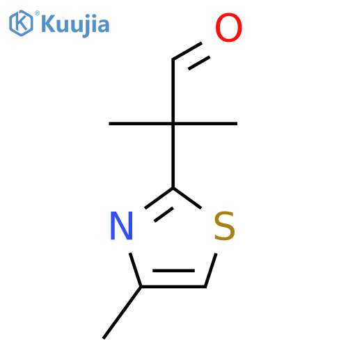 2-methyl-2-(4-methyl-1,3-thiazol-2-yl)propanal structure