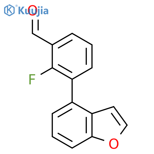 Benzaldehyde, 3-(4-benzofuranyl)-2-fluoro- structure