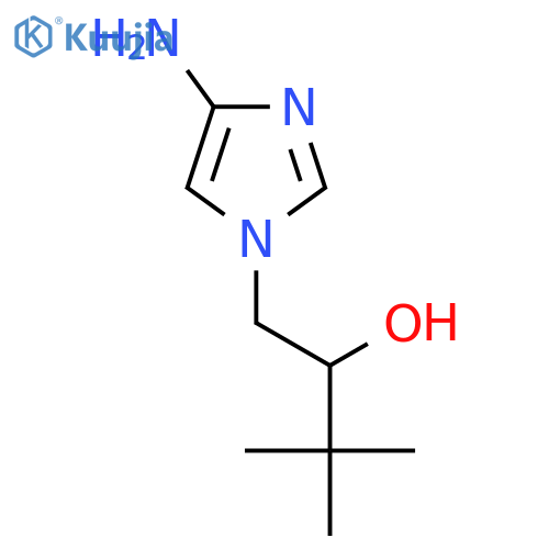 1-(4-amino-1H-imidazol-1-yl)-3,3-dimethylbutan-2-ol structure
