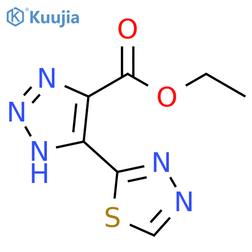 1H-1,2,3-Triazole-4-carboxylic acid, 5-(1,3,4-thiadiazol-2-yl)-, ethyl ester structure