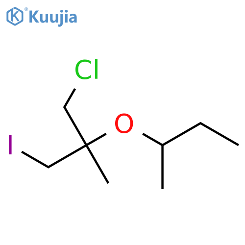 2-(1-chloro-3-iodo-2-methylpropan-2-yl)oxybutane structure