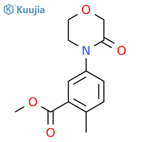 methyl 2-methyl-5-(3-oxomorpholin-4-yl)benzoate structure