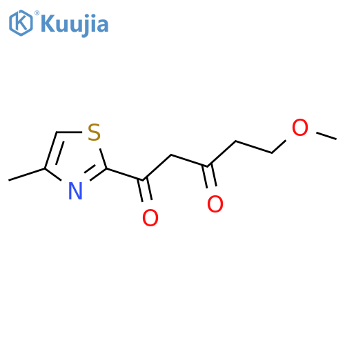 5-methoxy-1-(4-methyl-1,3-thiazol-2-yl)pentane-1,3-dione structure