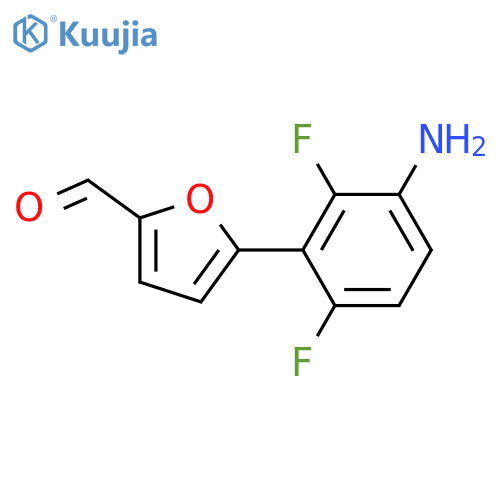 5-(3-amino-2,6-difluorophenyl)furan-2-carbaldehyde structure