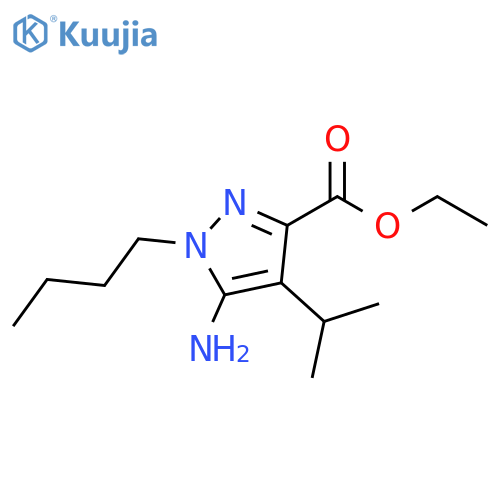 1H-Pyrazole-3-carboxylic acid, 5-amino-1-butyl-4-(1-methylethyl)-, ethyl ester structure