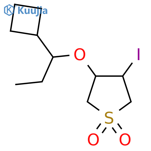 3-(1-cyclobutylpropoxy)-4-iodo-1lambda6-thiolane-1,1-dione structure