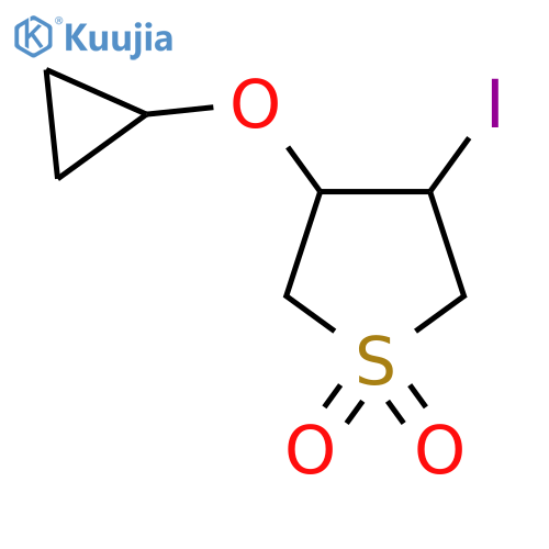 3-cyclopropoxy-4-iodo-1lambda6-thiolane-1,1-dione structure