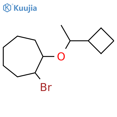 1-bromo-2-(1-cyclobutylethoxy)cycloheptane structure