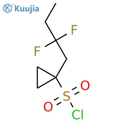 1-(2,2-difluorobutyl)cyclopropane-1-sulfonyl chloride structure