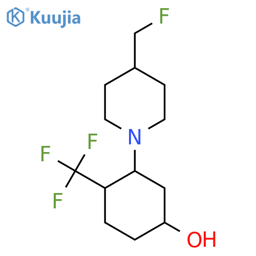 3-[4-(Fluoromethyl)piperidin-1-yl]-4-(trifluoromethyl)cyclohexan-1-ol structure