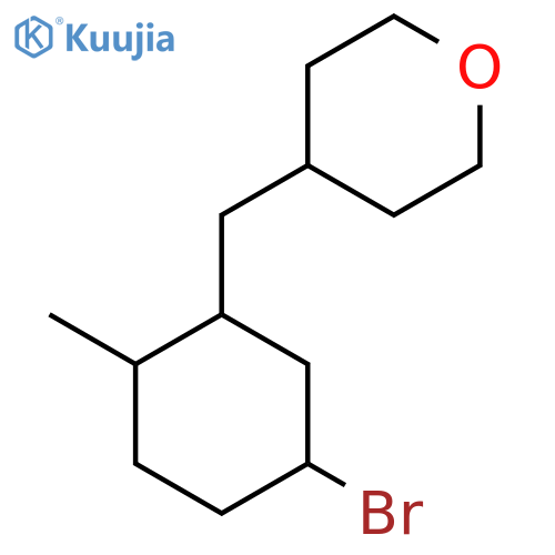 4-[(5-Bromo-2-methylcyclohexyl)methyl]oxane structure