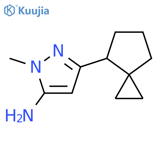 1-methyl-3-{spiro[2.4]heptan-4-yl}-1H-pyrazol-5-amine structure