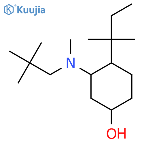 3-[(2,2-Dimethylpropyl)(methyl)amino]-4-(2-methylbutan-2-yl)cyclohexan-1-ol structure