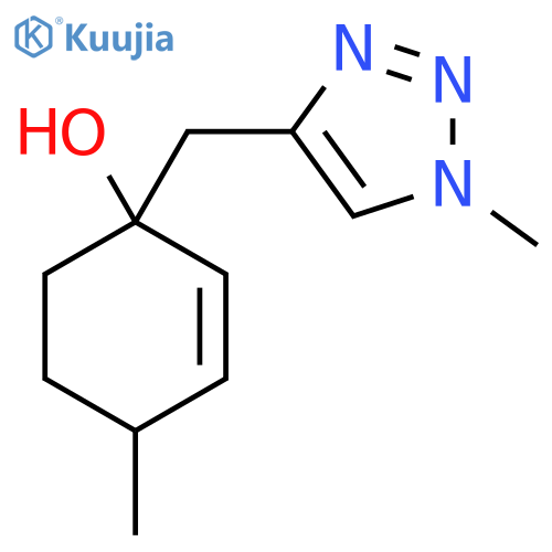 4-methyl-1-[(1-methyl-1H-1,2,3-triazol-4-yl)methyl]cyclohex-2-en-1-ol structure