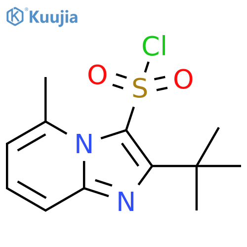 2-tert-butyl-5-methylimidazo1,2-apyridine-3-sulfonyl chloride structure