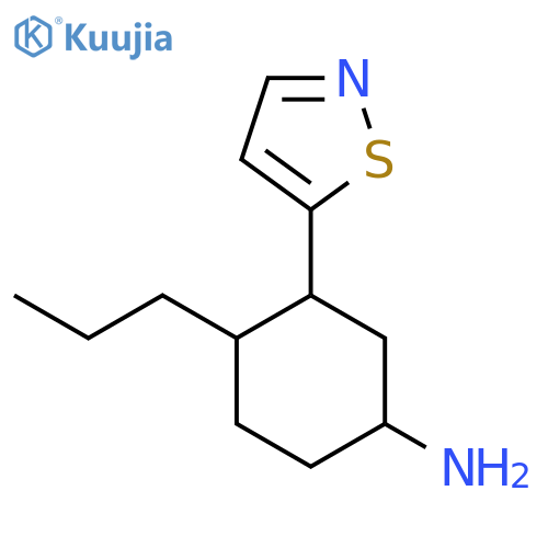 4-Propyl-3-(1,2-thiazol-5-yl)cyclohexan-1-amine structure