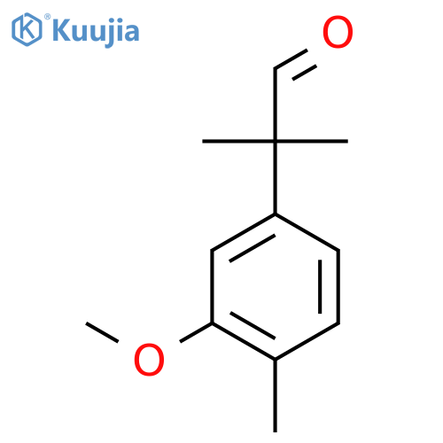 2-(3-methoxy-4-methylphenyl)-2-methylpropanal structure