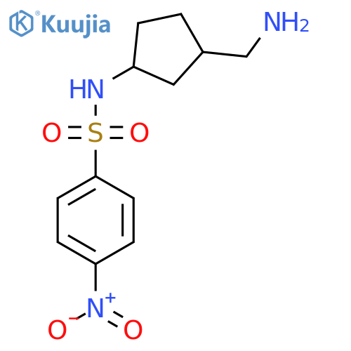 N-3-(aminomethyl)cyclopentyl-4-nitrobenzene-1-sulfonamide structure