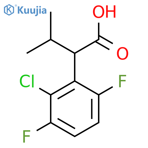 2-(2-chloro-3,6-difluorophenyl)-3-methylbutanoic acid structure