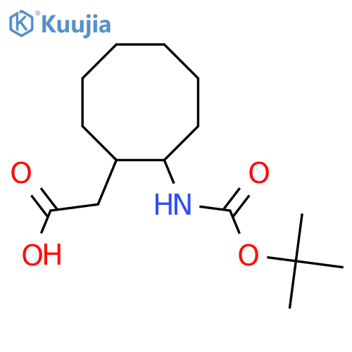 2-(2-{[(Tert-butoxy)carbonyl]amino}cyclooctyl)acetic acid structure