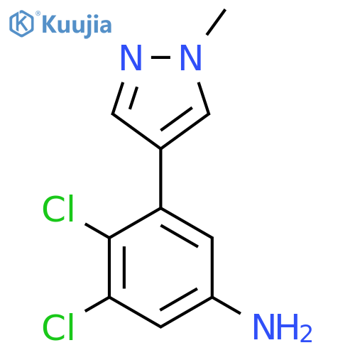 3,4-dichloro-5-(1-methyl-1H-pyrazol-4-yl)aniline structure
