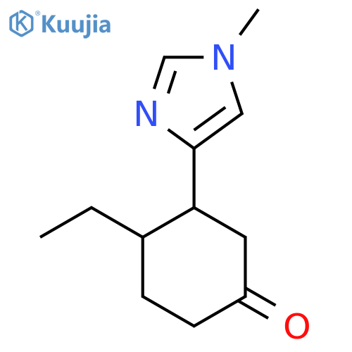 4-ethyl-3-(1-methyl-1H-imidazol-4-yl)cyclohexan-1-one structure