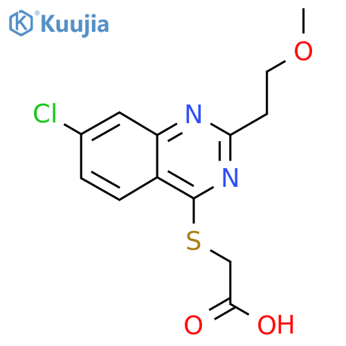 2-{[7-Chloro-2-(2-methoxyethyl)quinazolin-4-yl]sulfanyl}acetic acid structure