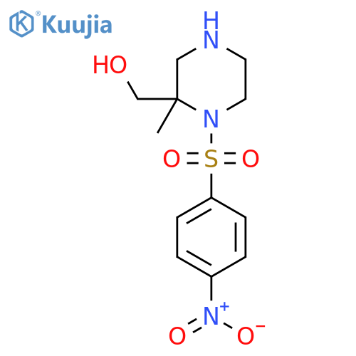 [2-Methyl-1-(4-nitrobenzenesulfonyl)piperazin-2-yl]methanol structure
