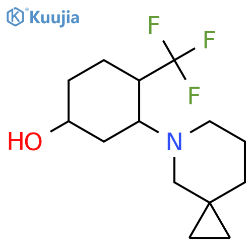 3-{5-Azaspiro[2.5]octan-5-yl}-4-(trifluoromethyl)cyclohexan-1-ol structure