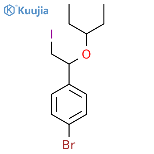 1-bromo-4-2-iodo-1-(pentan-3-yloxy)ethylbenzene structure