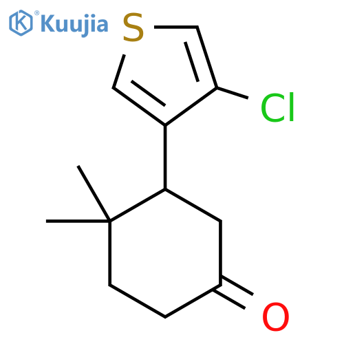 3-(4-Chlorothiophen-3-yl)-4,4-dimethylcyclohexan-1-one structure