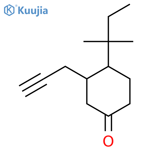 4-(2-Methylbutan-2-yl)-3-(prop-2-yn-1-yl)cyclohexan-1-one structure