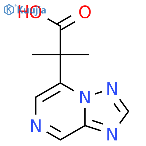 2-methyl-2-{1,2,4triazolo1,5-apyrazin-5-yl}propanoic acid structure