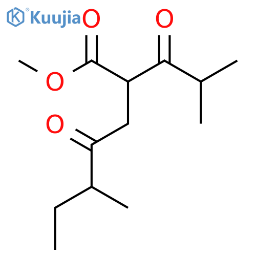methyl 5-methyl-2-(2-methylpropanoyl)-4-oxoheptanoate structure