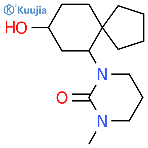 1-{8-Hydroxyspiro[4.5]decan-6-yl}-3-methyl-1,3-diazinan-2-one structure
