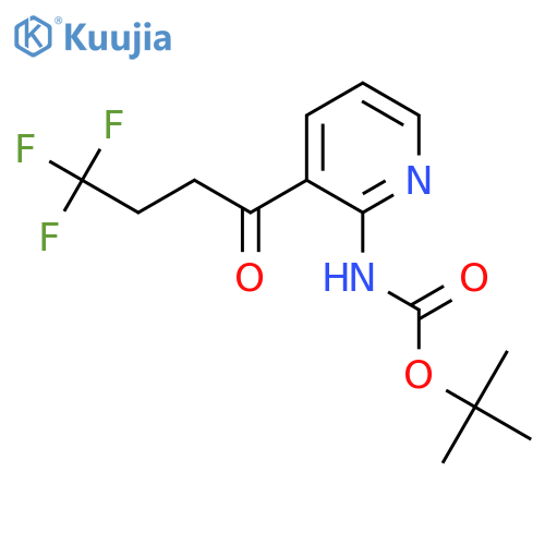 tert-butyl N-[3-(4,4,4-trifluorobutanoyl)pyridin-2-yl]carbamate structure
