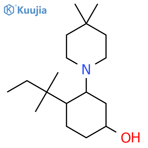 3-(4,4-Dimethylpiperidin-1-yl)-4-(2-methylbutan-2-yl)cyclohexan-1-ol structure