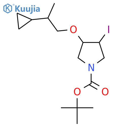 tert-butyl 3-(2-cyclopropylpropoxy)-4-iodopyrrolidine-1-carboxylate structure